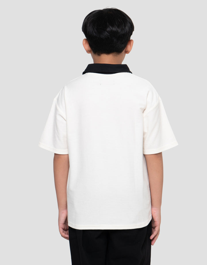 Nevada Texture League Kaos Polo Oversize Anak Laki-laki