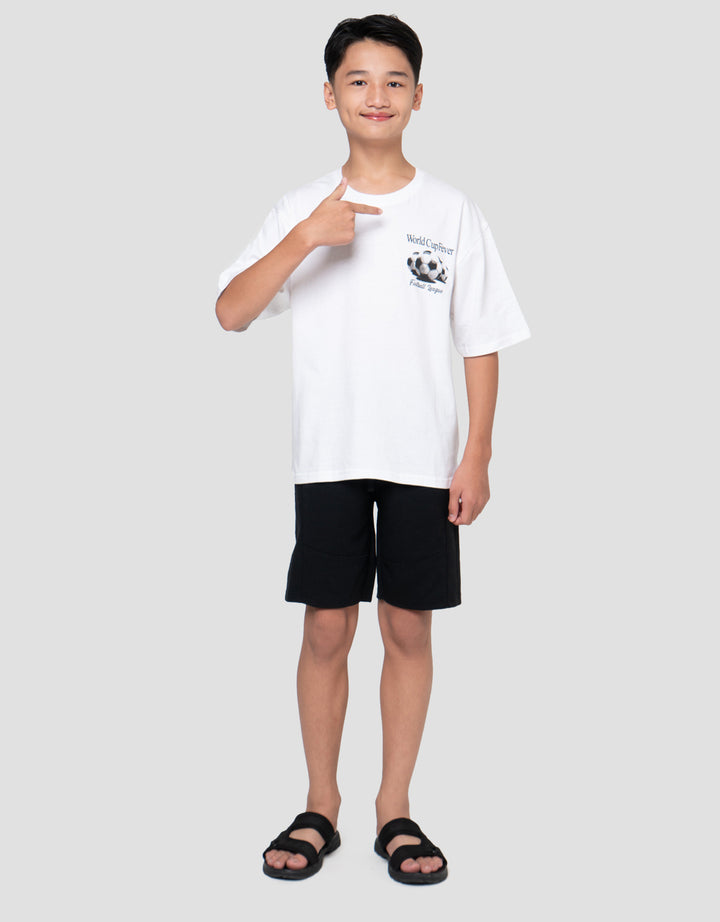 Nevada Both Sides Print Soccer Ball Kaos Oversize Anak Laki-laki