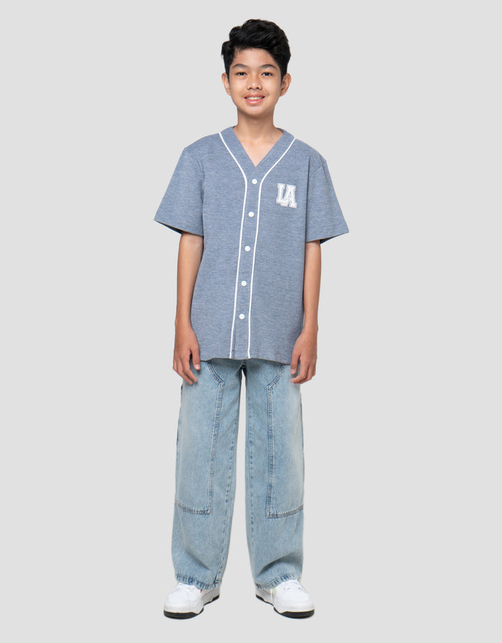 NEVADA V-NECK BASEBALL PRINT CITY KEMEJA ANAK LAKI-LAKI