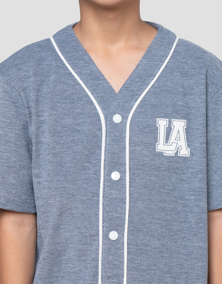 NEVADA V-NECK BASEBALL PRINT CITY KEMEJA ANAK LAKI-LAKI