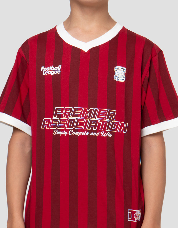 Nevada Full Print Stripe Soccer Kaos Anak Laki-Laki
