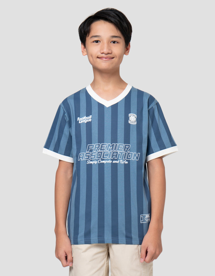 Nevada Full Print Stripe Soccer Kaos Anak Laki-Laki