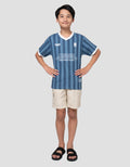 Nevada Full Print Stripe Soccer Kaos Anak Laki-Laki