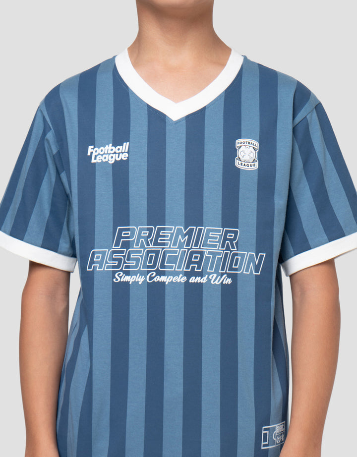Nevada Full Print Stripe Soccer Kaos Anak Laki-Laki