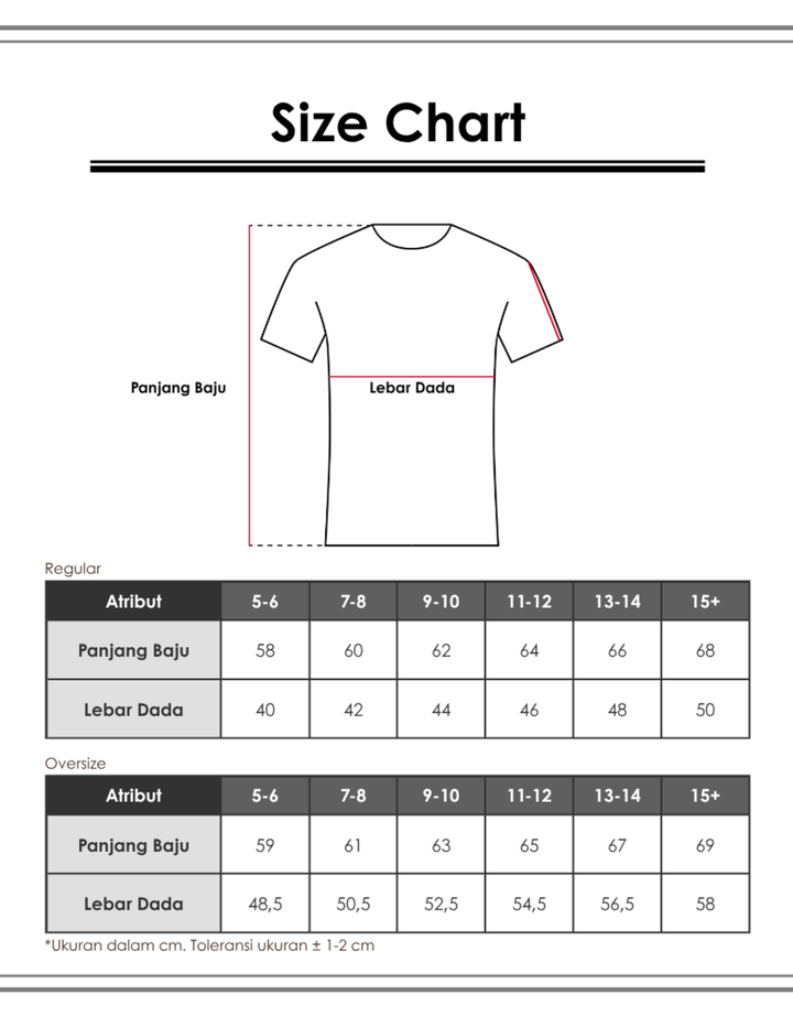 NEVADA SOLID KAOS OVERSIZE ANAK LAKI-LAKI