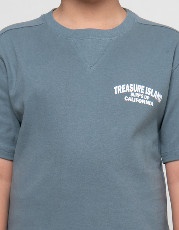 Nevada Double Knit Small Print Pakaian Setelan Anak Laki-laki