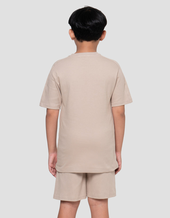 Nevada Double Knit Small Print Pakaian Setelan Anak Laki-laki