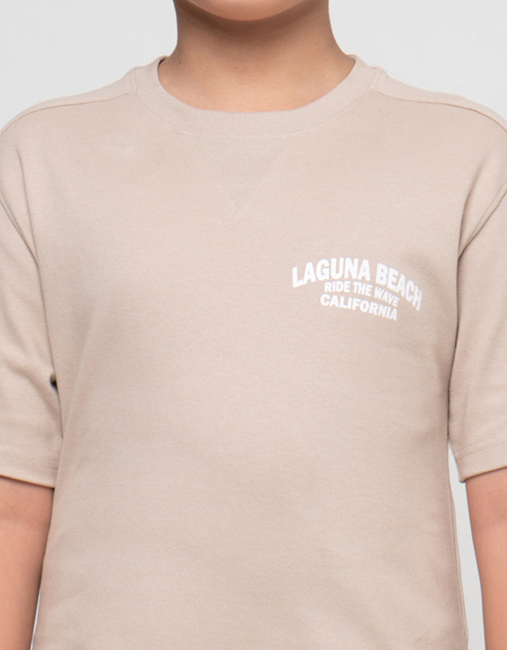 Nevada Double Knit Small Print Pakaian Setelan Anak Laki-laki