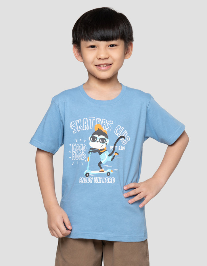 Little M Skaters Club Kaos Anak Laki-Laki