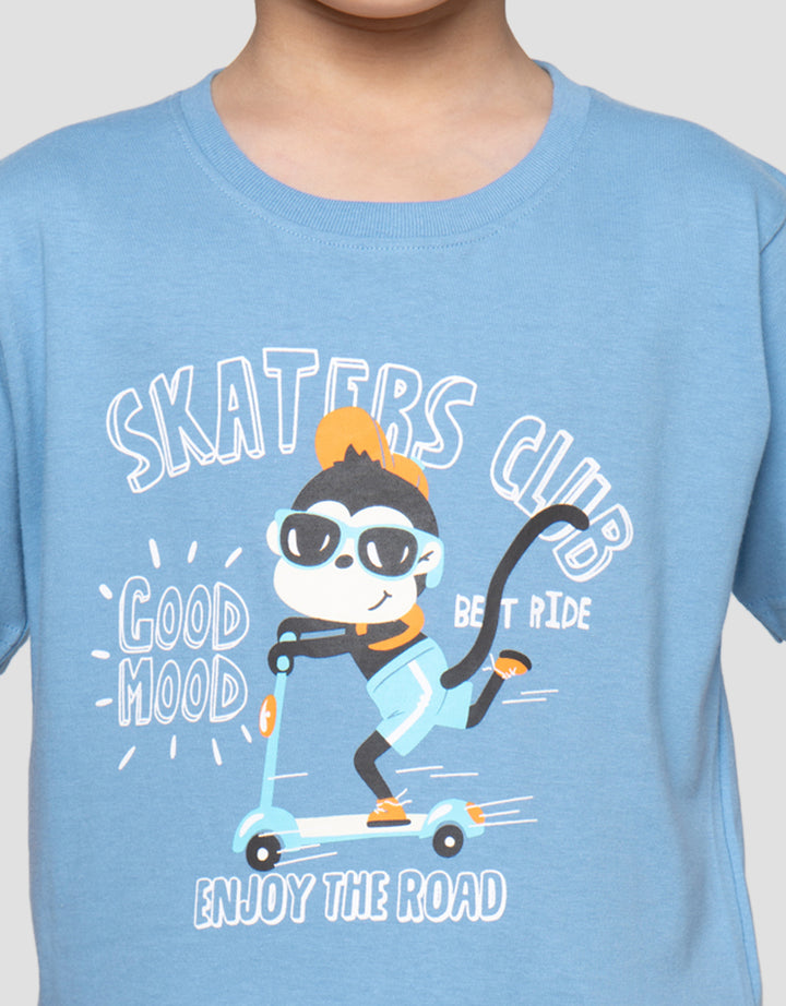 Little M Skaters Club Kaos Anak Laki-Laki