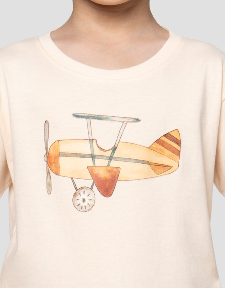 Little M Plane Kaos Anak Laki-Laki