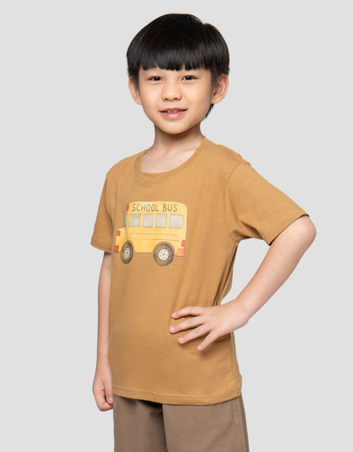Little M School Bus Kaos Anak Laki-Laki