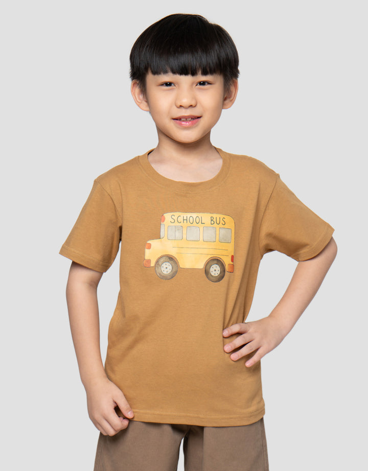 Little M School Bus Kaos Anak Laki-Laki