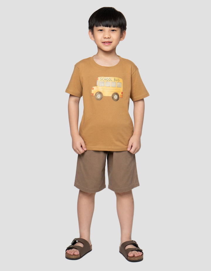 Little M School Bus Kaos Anak Laki-Laki