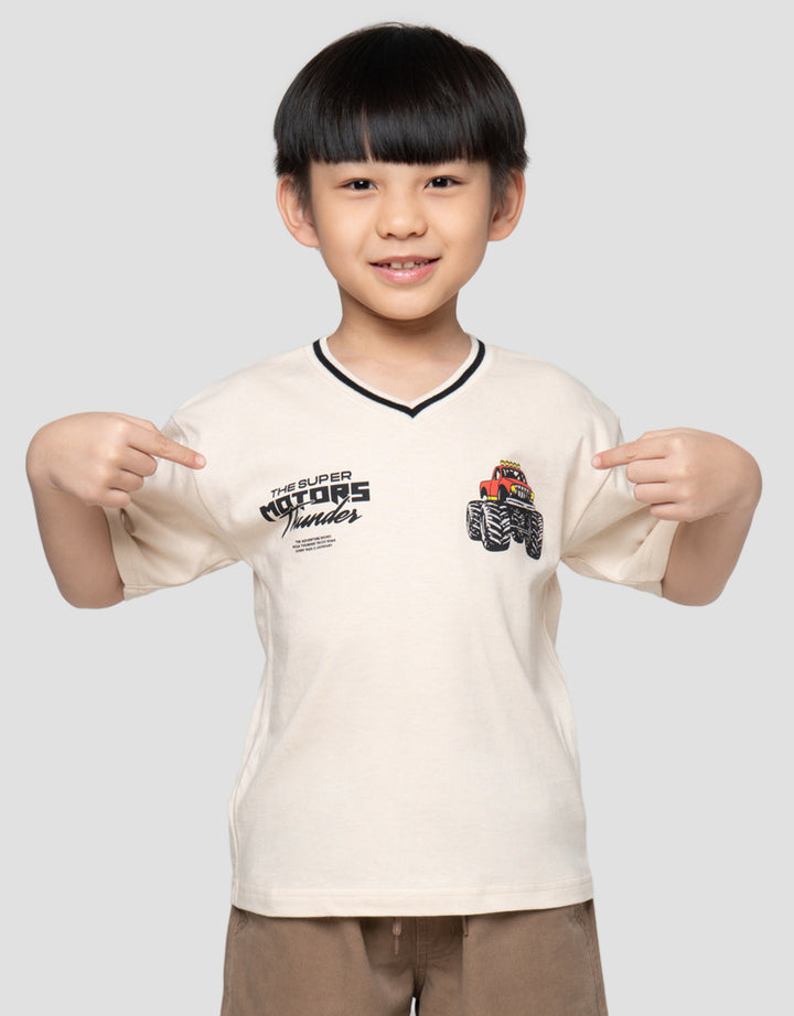 Little M Krah V Motors Kaos Oversize Anak Laki-Laki