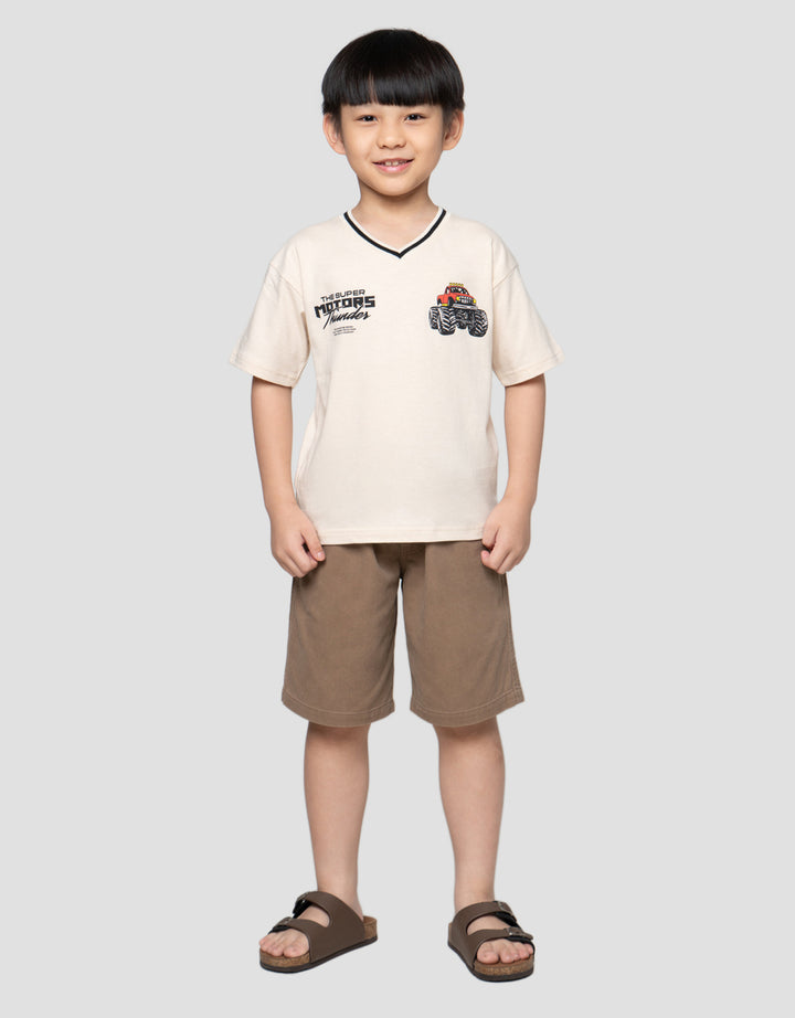 Little M Krah V Motors Kaos Oversize Anak Laki-Laki
