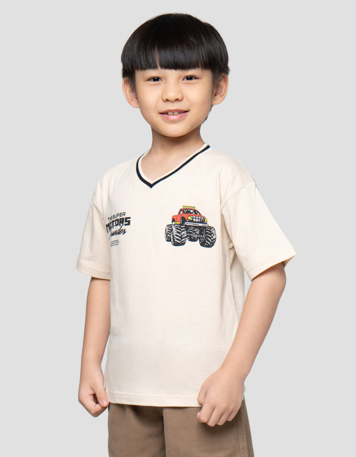 Little M Krah V Motors Kaos Oversize Anak Laki-Laki
