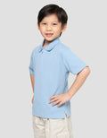 Little M Kerah Resl Texture Kaos Oversize Anak Laki-Laki