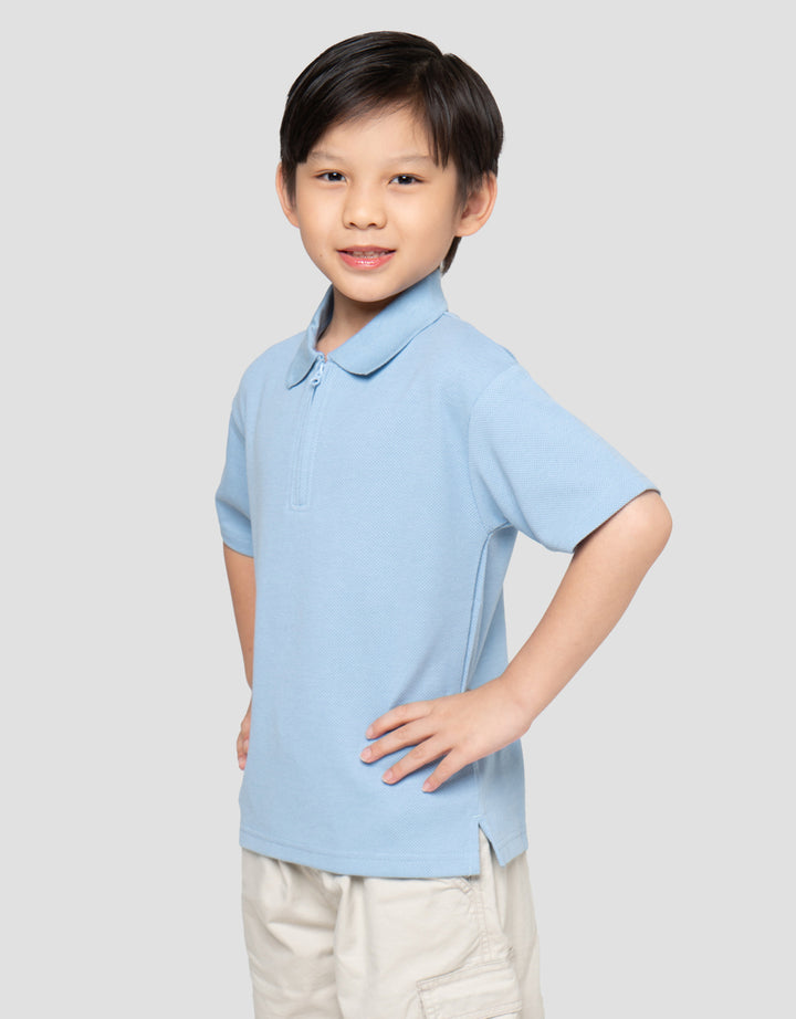 Little M Kerah Resl Texture Kaos Oversize Anak Laki-Laki