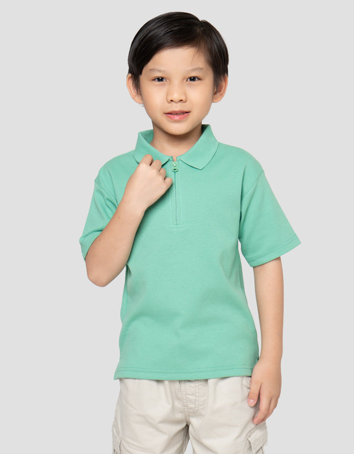 Little M Kerah Resl Texture Kaos Oversize Anak Laki-Laki