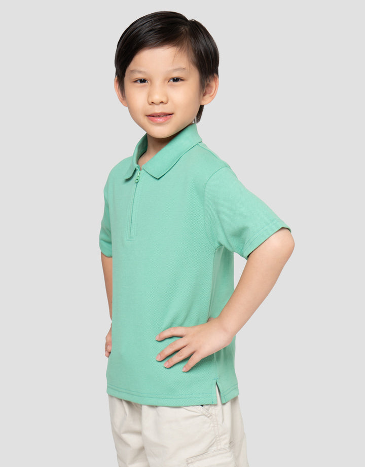 Little M Kerah Resl Texture Kaos Oversize Anak Laki-Laki