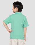 Little M Kerah Resl Texture Kaos Oversize Anak Laki-Laki