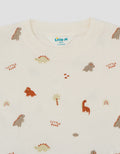 Little M Print Dino Pakaian Setelan Bayi
