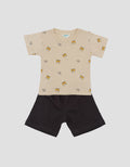 Little M Print Bear In Jungle Pakaian Setelan Bayi