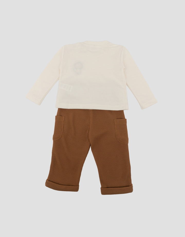 Little M Waffle Moset Set Pakaian Bayi