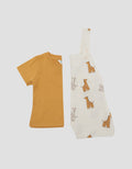 Little M Terry Full Print Giraffe Jumpsuit Overall Bayi