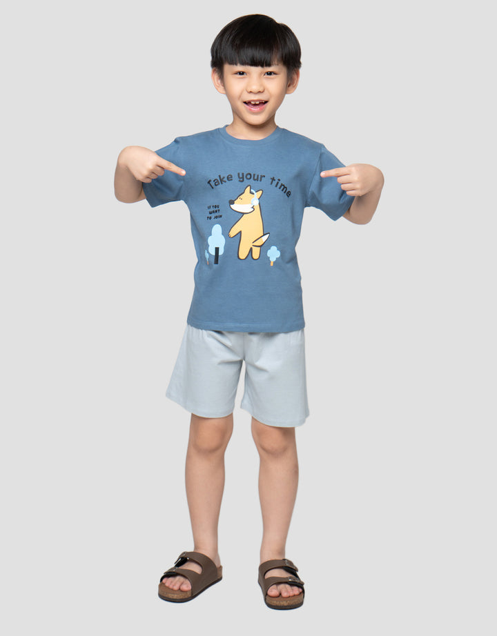 Little M Take Your Time Pakaian Setelan Anak Laki-Laki