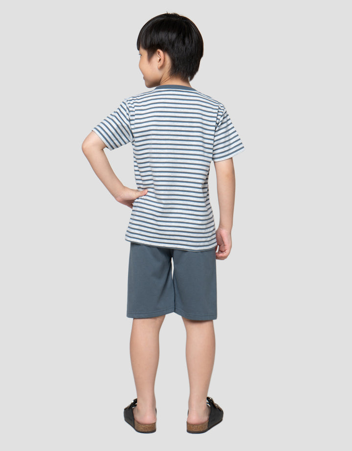 Little M Yarndyed Plane Pakaian Setelan Anak Laki-Laki