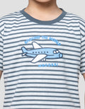 Little M Yarndyed Plane Pakaian Setelan Anak Laki-Laki