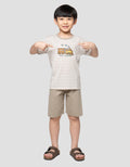 Little M Yarndyed Train Pakaian Setelan Anak Laki-Laki