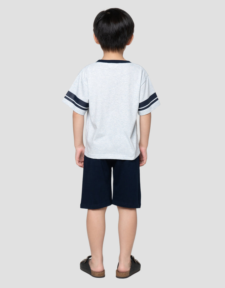 Little M Soccer Team Player Pakaian Setelan Anak Laki-Laki