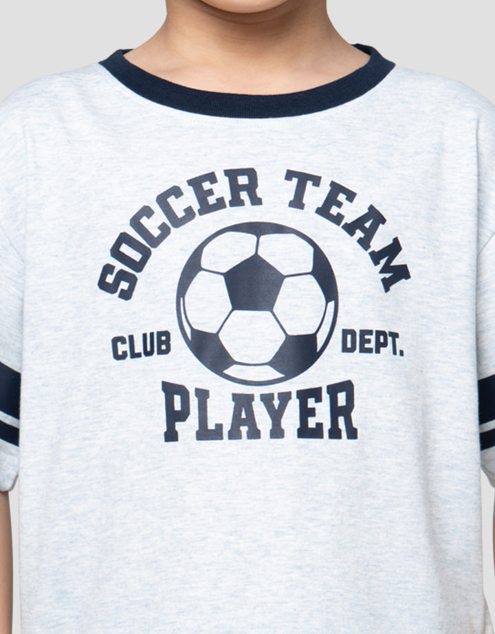 Little M Soccer Team Player Pakaian Setelan Anak Laki-Laki