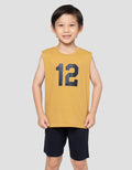 Little M Singlet Number Pakaian Setelan Anak Laki-Laki