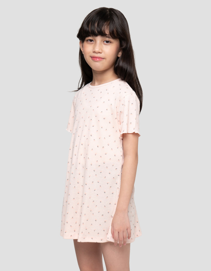 Little M Daily Ss Rib Dress Anak Perempuan