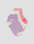 Little M Pack Of 3 Angkle Heart Kaus Kaki Anak Perempuan