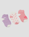 Little M Pack Of 3 Angkle Heart Kaus Kaki Anak Perempuan