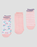 Little M Bunny Flower Kaus Kaki Pack Of 3 Anak Perempuan