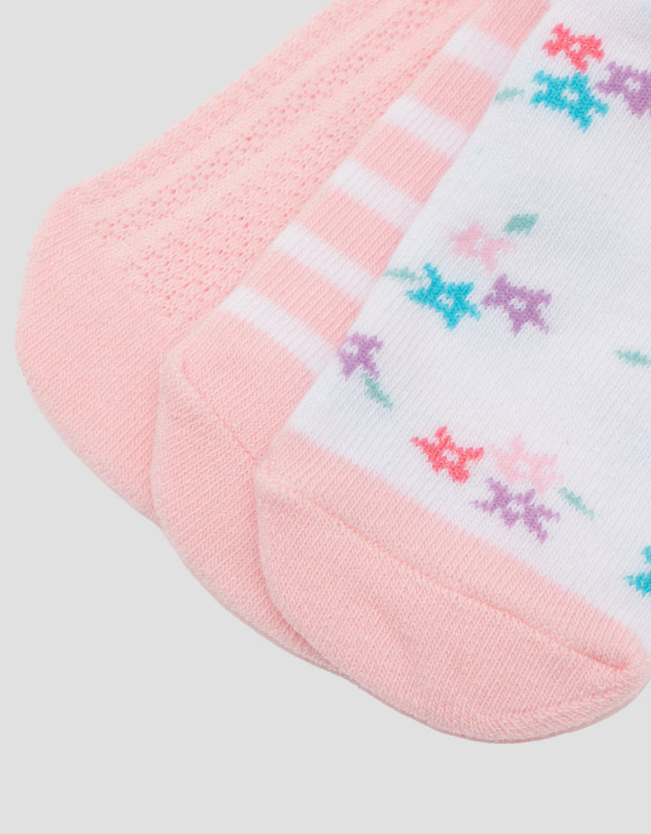 Little M Bunny Flower Kaus Kaki Pack Of 3 Anak Perempuan