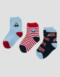 Little M Pack Of 3 London Taxi Kaus Kaki Anak Laki-Laki