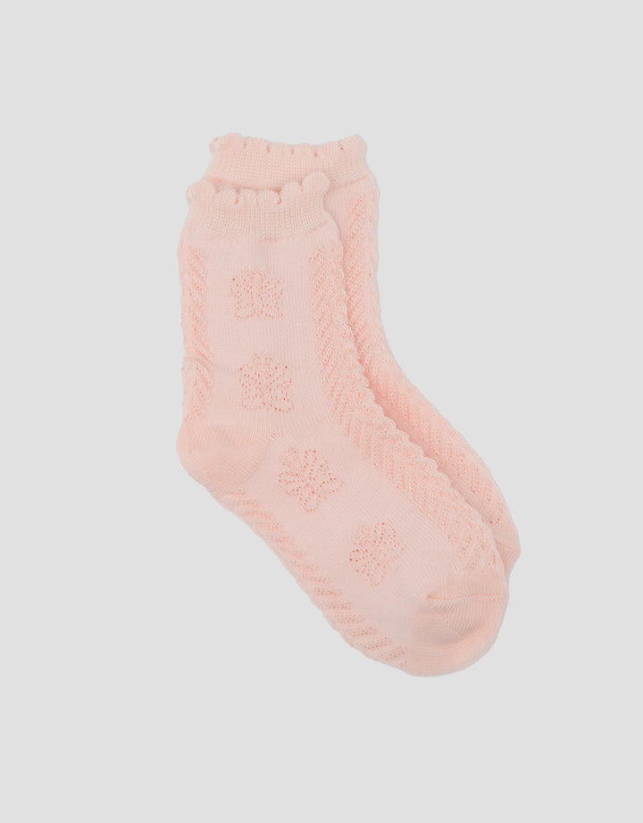 Little M Texture Butterfly Kaus Kaki Anak Perempuan