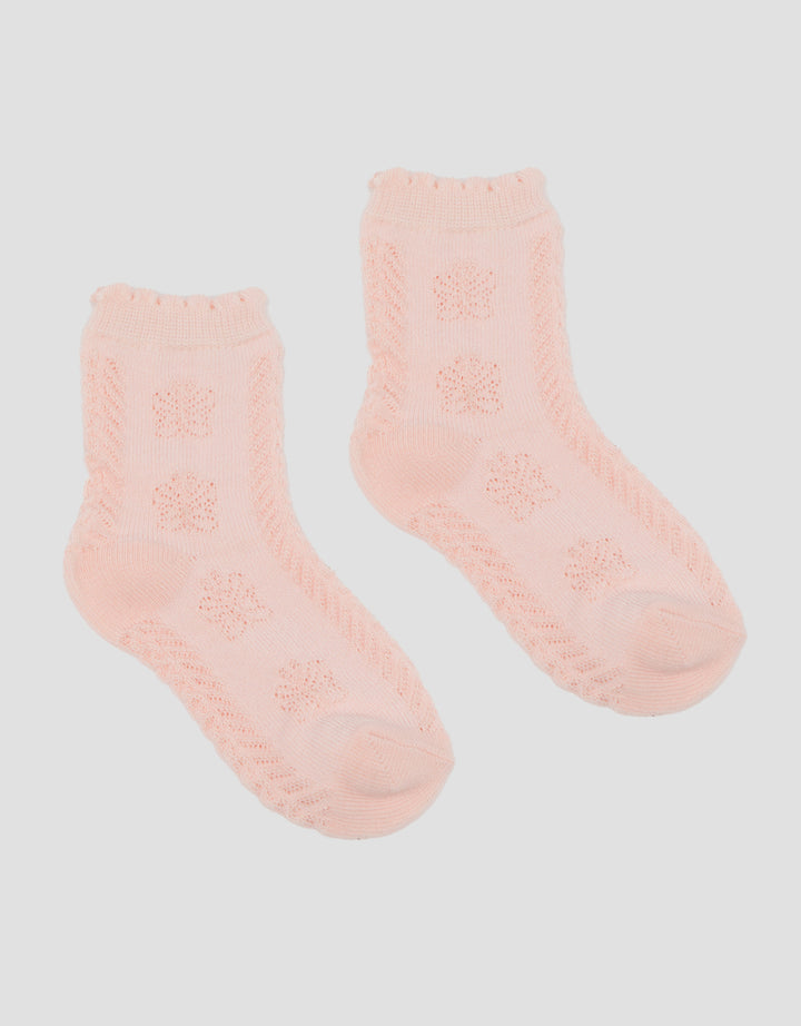 Little M Texture Butterfly Kaus Kaki Anak Perempuan