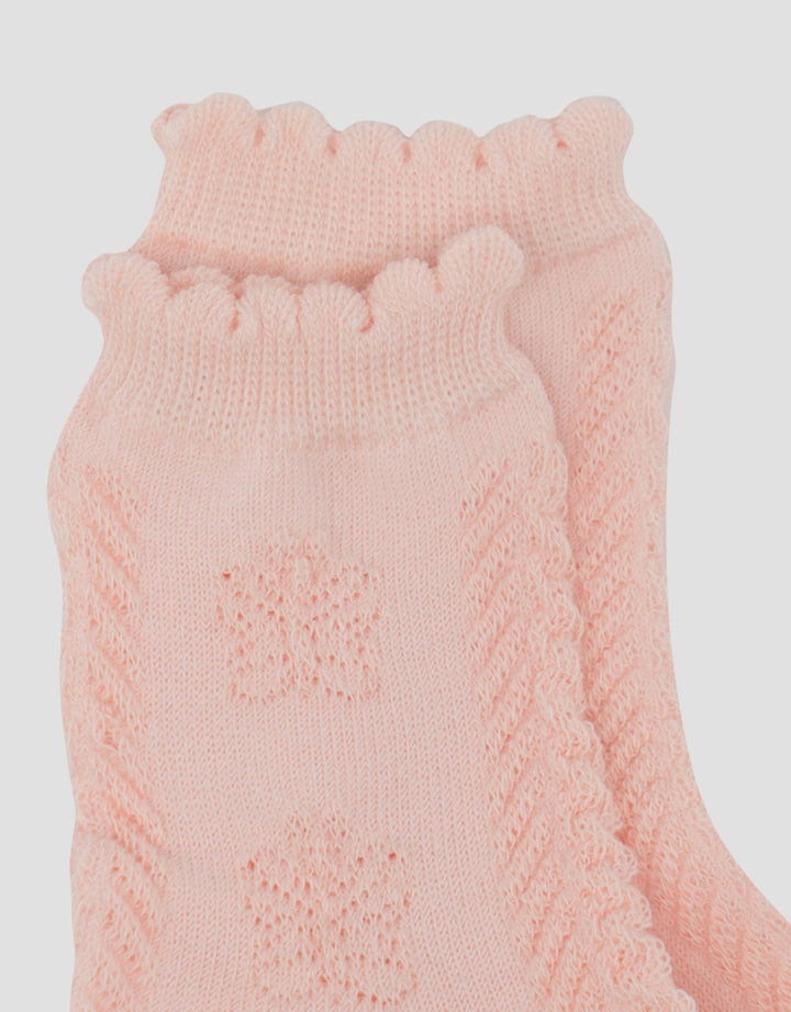 Little M Texture Butterfly Kaus Kaki Anak Perempuan