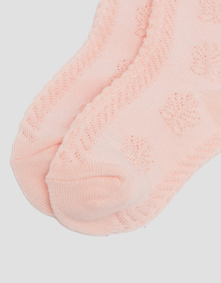 Little M Texture Butterfly Kaus Kaki Anak Perempuan
