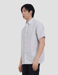 Cole Relax Sheer Sucker Stripe Kemeja Pria