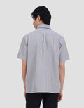 Cole Relax Sheer Sucker Check Kemeja Pria