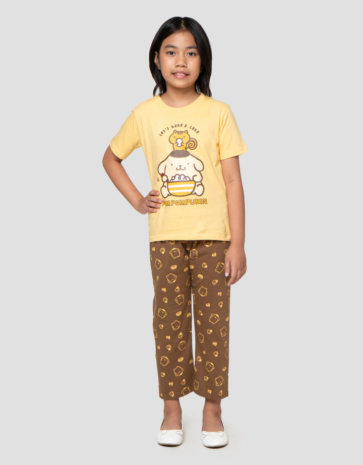 Character Popmpompurin Setelan Piyama Anak Perempuan